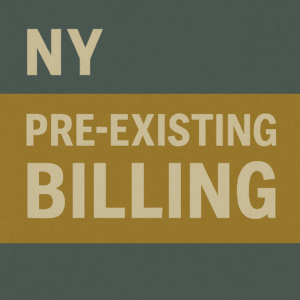 NY Pre-Existing Billing
