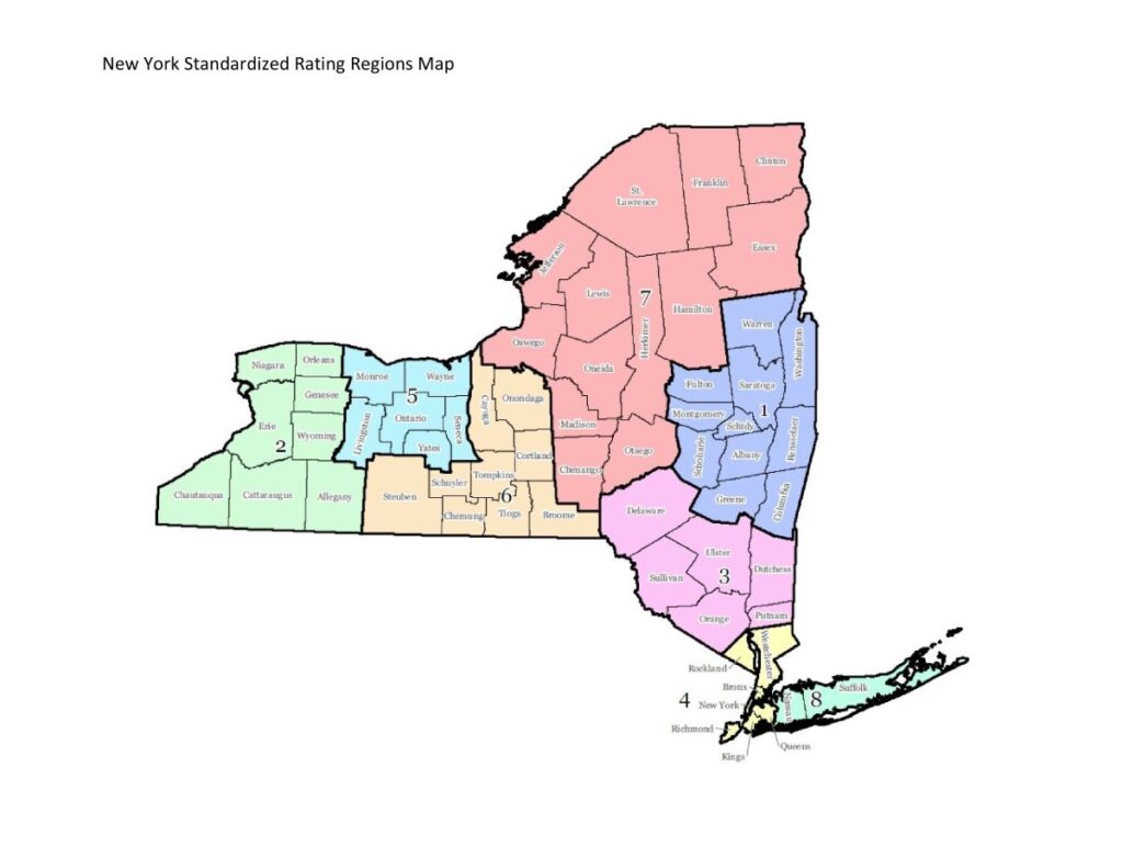 Map of NYSOH regions